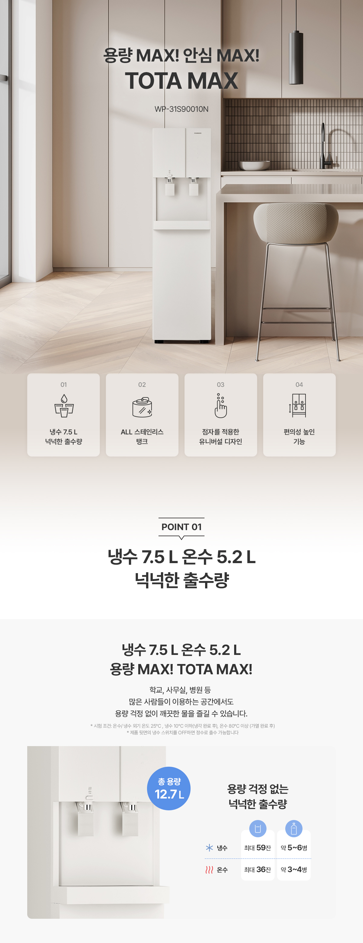 WP-31S90010N_청호냉온정수기 TOTA MAX_0번째 상세정보 청호나이스 WP-31S90010N 청호냉온정수기 상세이미지 1